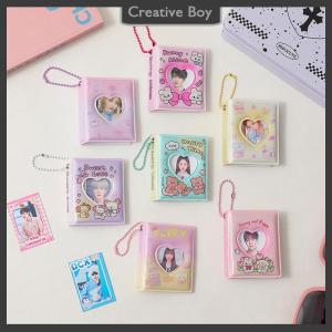 [Creative] Mini Photo Album PVC Transparent Name Card Holder 32 Pockets Kpop Card Binder Mini Idol Pictures Collect Book