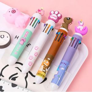 Multi-color Ballpoint Pen 10Color Creative Writing Colorful Ball Point Pens For Office & School