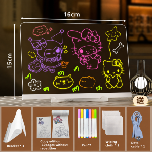magical lightboard Childrens luminous drawing board USB charging Educational Handwriting Board transparent acrylic gift for kids boys and girls