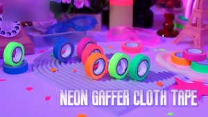 SG Wholesale Neon UV Glow Tape 6PCS Fluorescent Cotton Tape for Blacklight Party Stage Craft Floor Marking