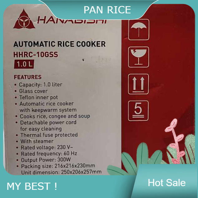 Hanabishi Rice Cooker HHRC-10GSS 1L 5 cups | Lazada PH
