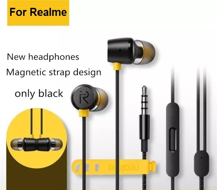 For Realme Buds 2 Earphone Magnetic Earbuds Headset With Mic And Volume Control Lazada