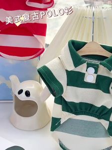 PETWELL Pet Dog Polo Shirt Summer Clothes for Small Large Dogs Cats T shirt Chihuahua Pug Shirts