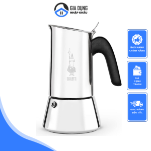 Ấm Pha Cà Phê Bialetti Venus Induction 6 Cốc Dung Tích 235ml Chất Liệu Thép Không Gỉ Dùng Cho Mọi Loại Bếp Nhập Đức BH 12 Tháng