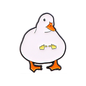 Fashionable Alloy Duck Shaped Brooch for Women Handmade Animal Lapel Pin Sophisticated Corsage Accessory