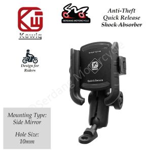 KEWIG M8SP Anti Vition Phone Holder Motorcycle Theft Handphone Bike Pemegang efon Shock Absorb