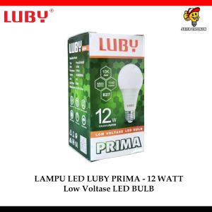 Bohlam Lampu LED Luby Prima 12 Watt Cahaya Putih Low Voltase A-Bulb SNI