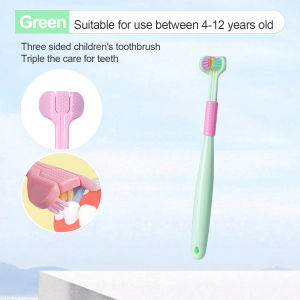 Kids/ Adults Toothbrush Three Sided Toothbrush Kanak Berus Gigi Silicone Oral Care Cleaning Brush for Toddlers 3-12 yrs old Berus Gigi  牙刷| Mama House
