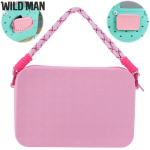 Universal Silicone Phone Holder with Lanyard and Wallet Function for Bogg Tote Bag and Mobile Devices