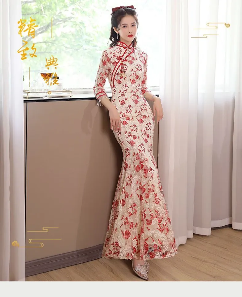 Long on sale sleeve qipao