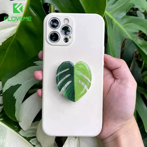 FLOVEME Socket Folding Grip Tok Pretty Leaf Acrylic Phone Holder For iPhone13 Universal Smartphone Griptok Bracket Finger Stand
