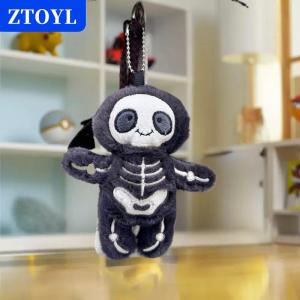 [COD]🔥🔥🔥ZTOYL Halloween Funny Skull Mummy Plush Toy Creative Stuffed Doll Keychain Bag Pendant Key Hanging Decor Fun Holiday Gifts
