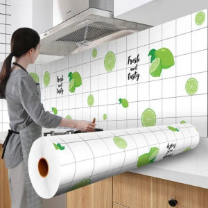 MW Sticker Dapur Anti Minyak Anti Panas Ukuran 60cm x 100cm Stiker Dinding Meja Tahan Panas Wallpaper Dinding Waterproff