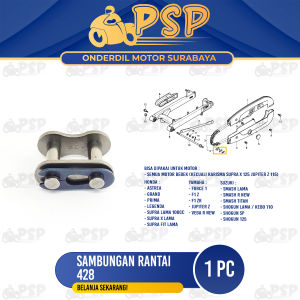 Sambungan Rantai 428 (Harga Per 1 PCS) - Kancingan Penyambung Rante Grand Prima Vega Jupiter Smash