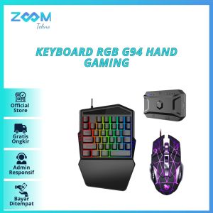 G94 Keyboard RGB 35 Keys Hand Gaming Hp Android Game Single Handledly-KEYBOARD ONLY