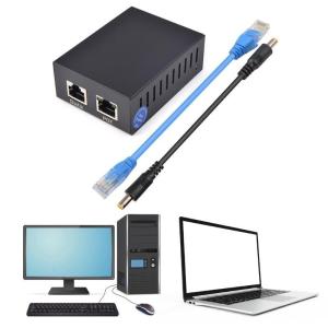 POE Separator POE Splitter Metal Case 12V 5A 10/100/1000Mbps RJ45 Power Supply High Efficiency for Networking Connection