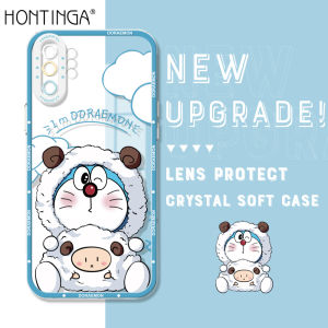 Hontinga Casing Case For Samsung Galaxy Note 10 Lite Note 10 Plus 5G S10 Plus s10+ Note10+ Case Transparent Clear Case Anime Doraemon Soft Silicone Full Cover Camera Protection Shockproof Rubber Cases Back Cover Phone Casing Softcase