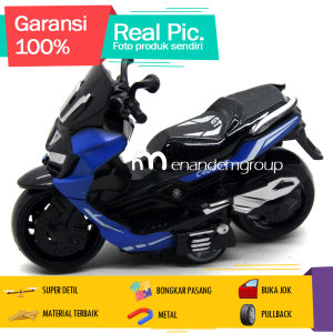Diecast Miniatur Mainan Sepeda Motor Scooter NMax Metal Inersia