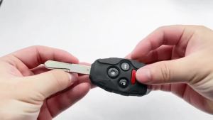 Key Fob Cover Replacement for Honda AccordCivic EXPilotCRV & 304 SS Ring    No Cutting Required    Premium Scratch-Resistant    Keyless Entry Key Fob Shell    4 Buttons