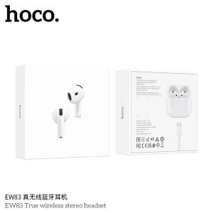 Hoco EW83 หูฟังบลูทูธ BT5.4 เสียงดี สเตอริโอ ระบบสัมผัส แบตอึด 4 ชม. เชื่อมต่อไว ใช้ได้ทุกรุ่น