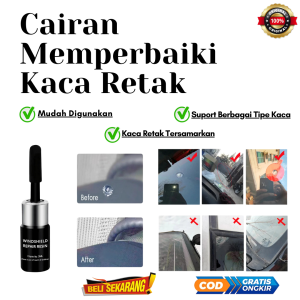 Cairan perbaikan retak kaca depan mobil Lem Kaca Retak Mobil Retak Panjang Biasa Kaca Layar Lcd Windshield Glass Repair Kit/Lem Reparasi Kaca Mobil Motor/Nano Sealent Perawatan Mobil/Glass Crack Repair Adhesive Liquid