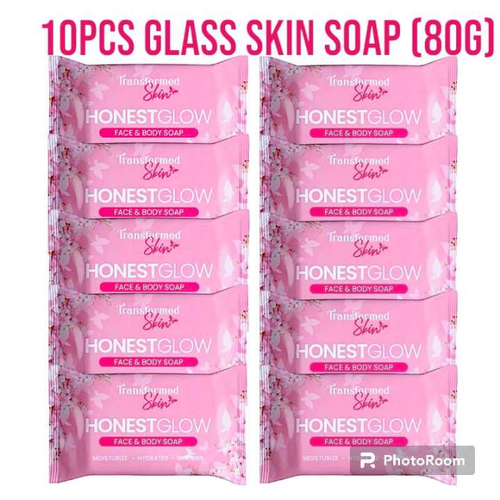 RS PACKAGE 10PCS Bundle Honest Glow GLASS SKIN SOAP 80g | Lazada PH