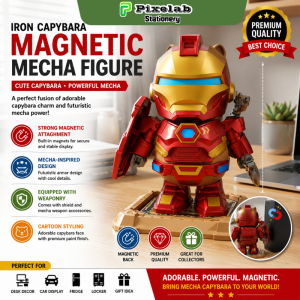 Iron Capybara Mecha Magnetic Figure | DIY Mix & Match Armored Toy with Weapons & Premium Finish