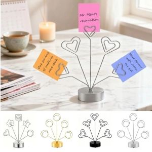 PLLEWY Multifunctional Note Clips Portable Creative Design Business Card Holder  Stable Photo Stand Office Decoration