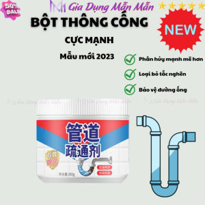 SKU05 - Bột Thông Tắc Cống Thần Thánh Siêu Sạch Hương Chanh Bạc Hà 260gram mới - Gia Dụng Mẫn Mẫn