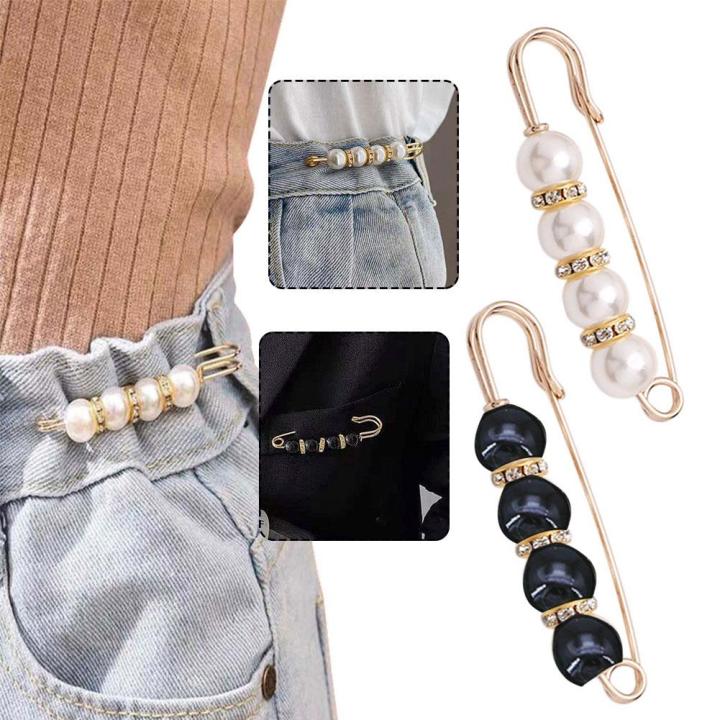 Pants Waist Pin Pearl Brooch Clip Tightening Waistband Pin Pants Brooch ...