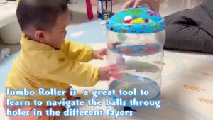 Baby crawling PVC inflatable roller / Crawling early education gift / Early education training / Crawling roller bell toy