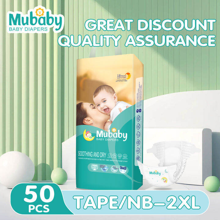 Mubaby new store opened benefit diaper 50 pieces/bale can be worn by ...