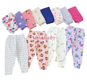 Set 10 quần dài cotton nhiều họa tiết dễ thương vải mềm mát co giãn thoải mái cho bé