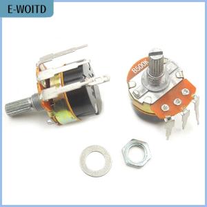 【E-WOITD】 1pc WH138-1 Adjustable Resistance Speed Regulator with Switch Potentiometer B500K
