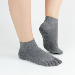 Kaos Kaki Jari Yoga Pendek Semata Kaki Wanita Gel Anti Slip Toe Socks