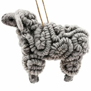 OKKFINE Wool Felt Sheep Ornament Sheep Shape Circle Texture Wool Felt Decor Exquisite Christmas Decor Xmas Decor