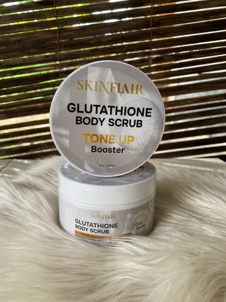 new skinflair body scrub glutathion scrub tone up booter 250gr | Lazada  Indonesia