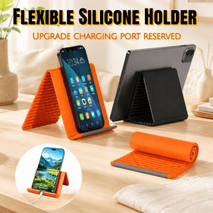 Foldable Silicone Holder Anti-Slip Flexible Stand for Phones Tablets and Laptops Portable Lazy Stand