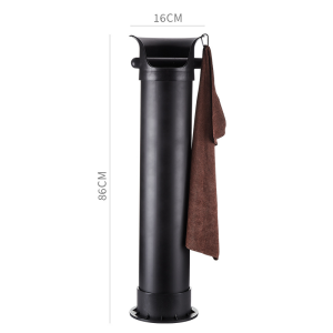 Large Capacity Coffee Knock Bucket with Towels Garbage BagsCoffee Grounds Container Floor Standing Tall Knock Box