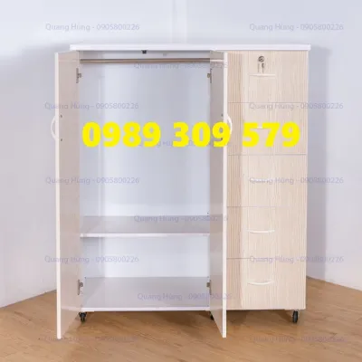 TỦ NHỰA ĐÀI LOAN 2 CÁNH 5 NGĂN CAO CẤP GIAO NHANH HCM