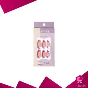 BabyShop-K154 Kuku Palsu Motif Wanita 24pcs Free Sticker Lem Motif Cantik Kekinian / Set Nail Art Kuku Palsu Pengantin Fashion Korea / Glossy Fake Nails Wedding Graduation Women Import