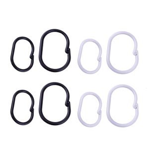 100pcs an toàn đóng cửa móc rèm cửa phòng tắm chống gỉ vòng nhựa cho phòng tắm căng thẳng thanh phụ kiện