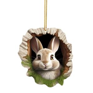 Thực Tế Đầy Màu Sắc Phục Sinh Thỏ Trang Trí treo trên cây Mặt Dây Chuyền Thích Hợp Cho Trang Trí Phòng Khách Lớp học Và Cửa Sổ