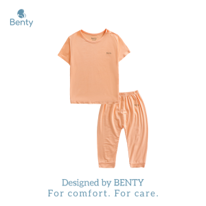 Set áo cộc quần dài BENTY màu trơn basic chất liệu vải mềm mịn mát cho bé đồ mặc ngủ bé trai bé gái