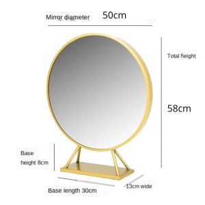 LACO CM 50cm/40cm/And 30cm Large LED gold Mirror All-in-one Beauty USB Home Dressing Table Desktop Makeup
