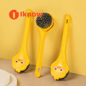 I know Small yellow duck pot long handled kitchen brush dishwashing fruit and vegetable cleaning brush kitchen sink cleaning brush
