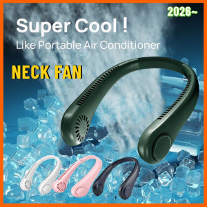 Mini Neck Fan Bladeless Cooling USB Rechargeable 3 Wind Speed Select Mute Sports Fans for Outdoor Ventilator Cooling