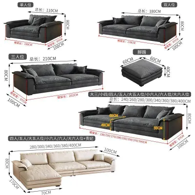 [CozyNest ]Scandinavian Fabric Sofa ( Living Room Sofas 2 Seater 3 Seater 4 Seater Sofa Small family Sofa