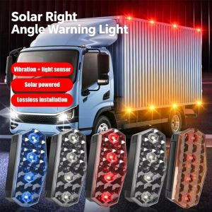DIVATEN No Wiring Solar Side Marker Light Waterproof Right Angle Smart Warning Light Practical Smart Sensor Vibration Sensor Warning Lamp For Semi Trailer