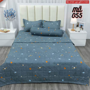 (Hot trend) Trọn bộ 5 món chăn ga gối Cotton Poly chăn hè tone màu sáng cute - Nguyệt Ánh Bedding - Thỏ Tím Sweet Life Gấu robot Hoa lá...